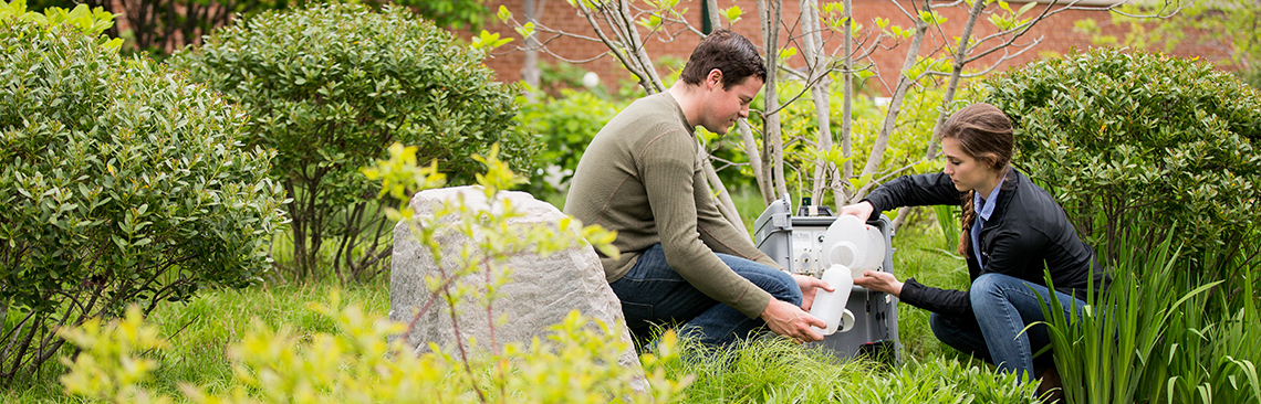 Master of Environmental Studies students in the field